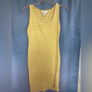 Motherhood Maternity Dress Yellow Sleeveless Dress